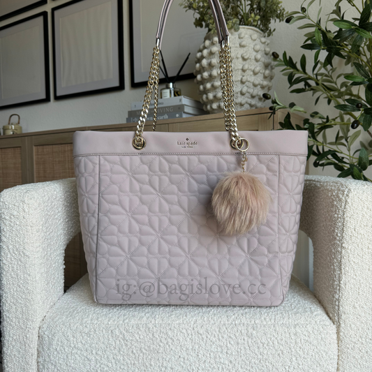 Spade Flower Quilted Fabric XL Tote in Amethyst (8-10 weeks arrival 📦🌊)