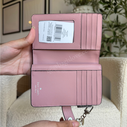 Lena Medium Bifold Wallet in Tutu Pink