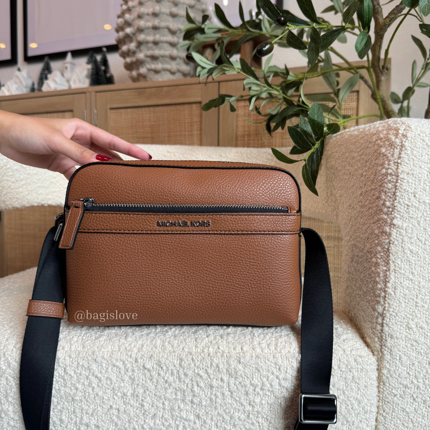 Hudson Logo Utility Crossbody Bag in Brown