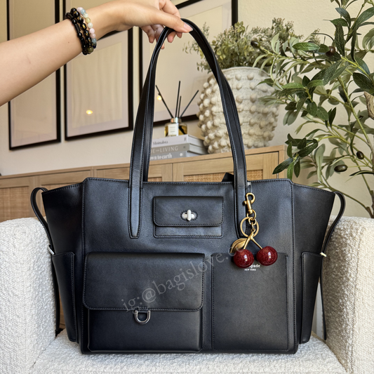 Cargo Tote Bag in Black