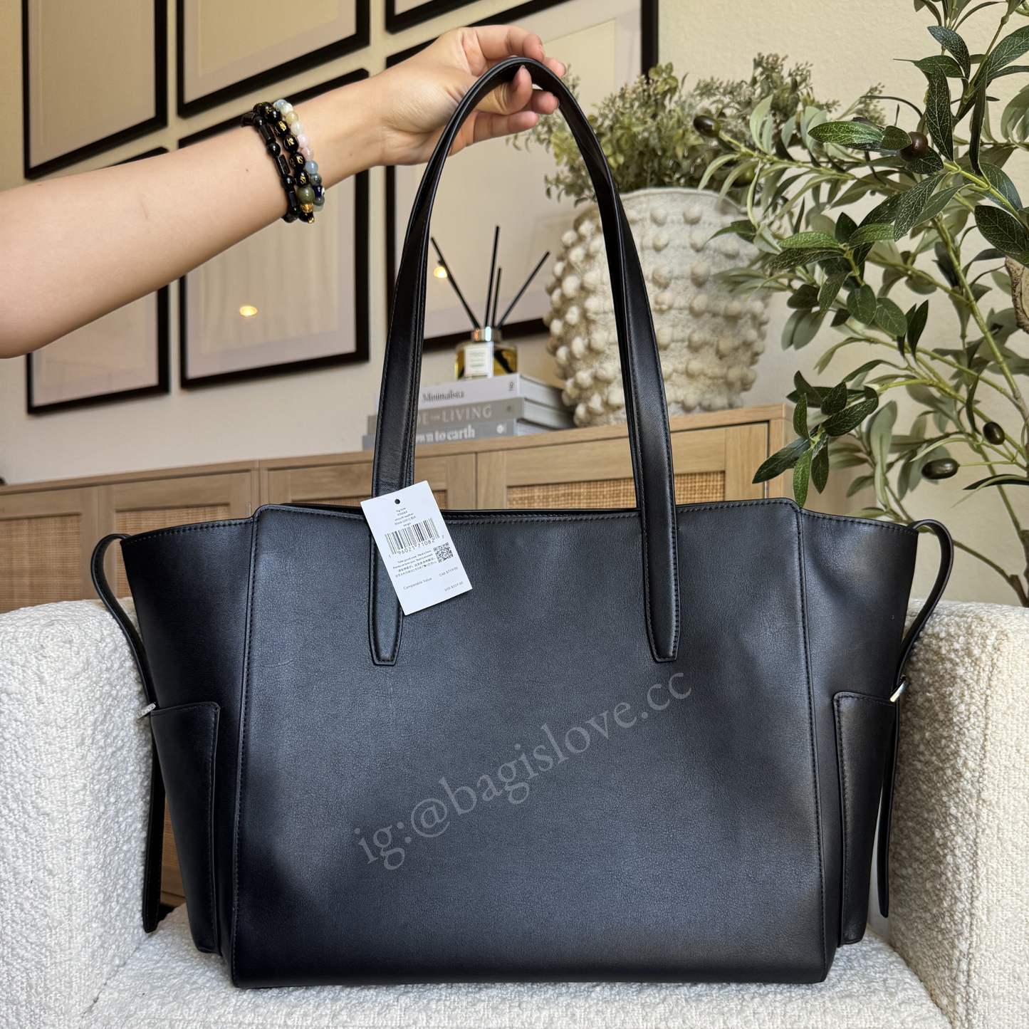Cargo Tote Bag in Black