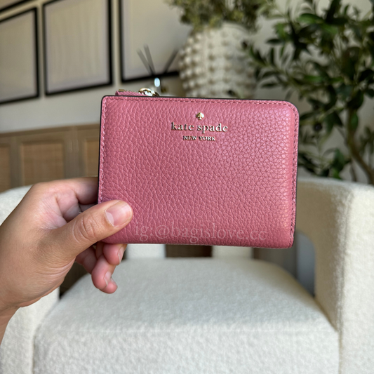 Lena Small L Zip Wallet in PInk (8-10 weeks arrival 📦🌊)