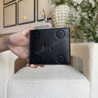 Cooper Logo Debossed Billfold Wallet With Passcase in Black