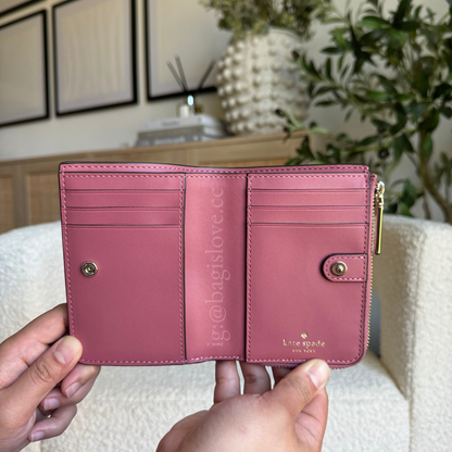 Lena Small L Zip Wallet in PInk (8-10 weeks arrival 📦🌊)