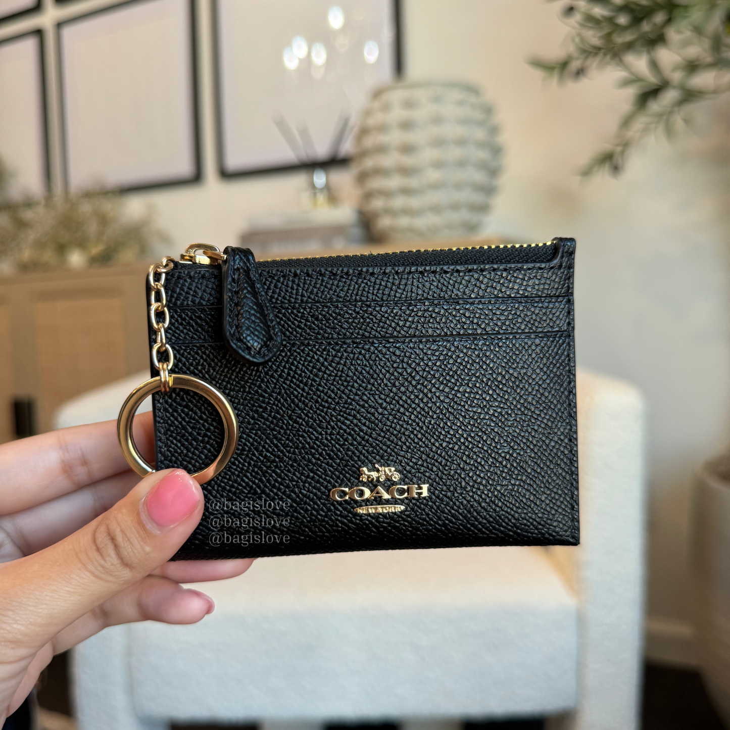 Mini Skinny Id Case in Black