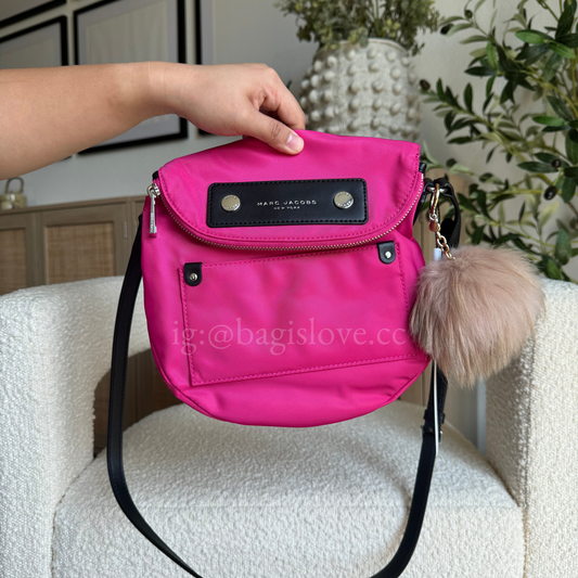 Preppy Nylon Mini Natasha Crossbody Bag in Hot Pink (8-10 weeks arrival 📦🌊)