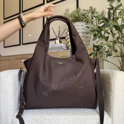 Carter Nylon Large Baby Bag in Espresso
