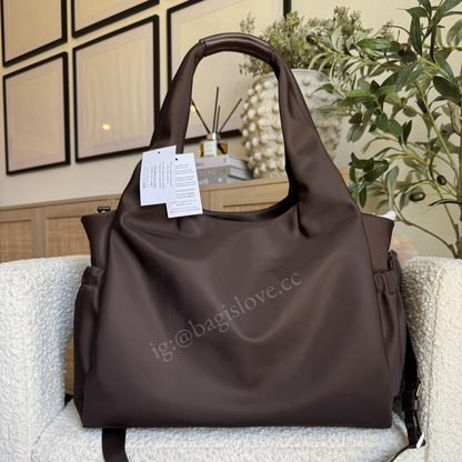 Carter Nylon Large Baby Bag in Espresso