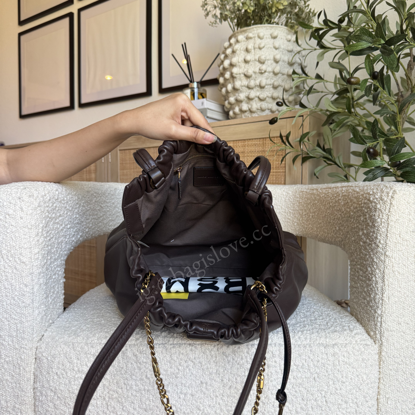 The Cristina Leather Tote in Brown (in- transit✨)