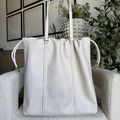 Matilda Large Cinch Tote Bag in Cream (in- transit✨)