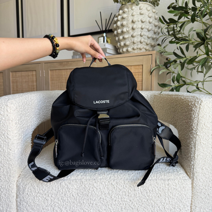 Lacoste Nylon Flap Backpack