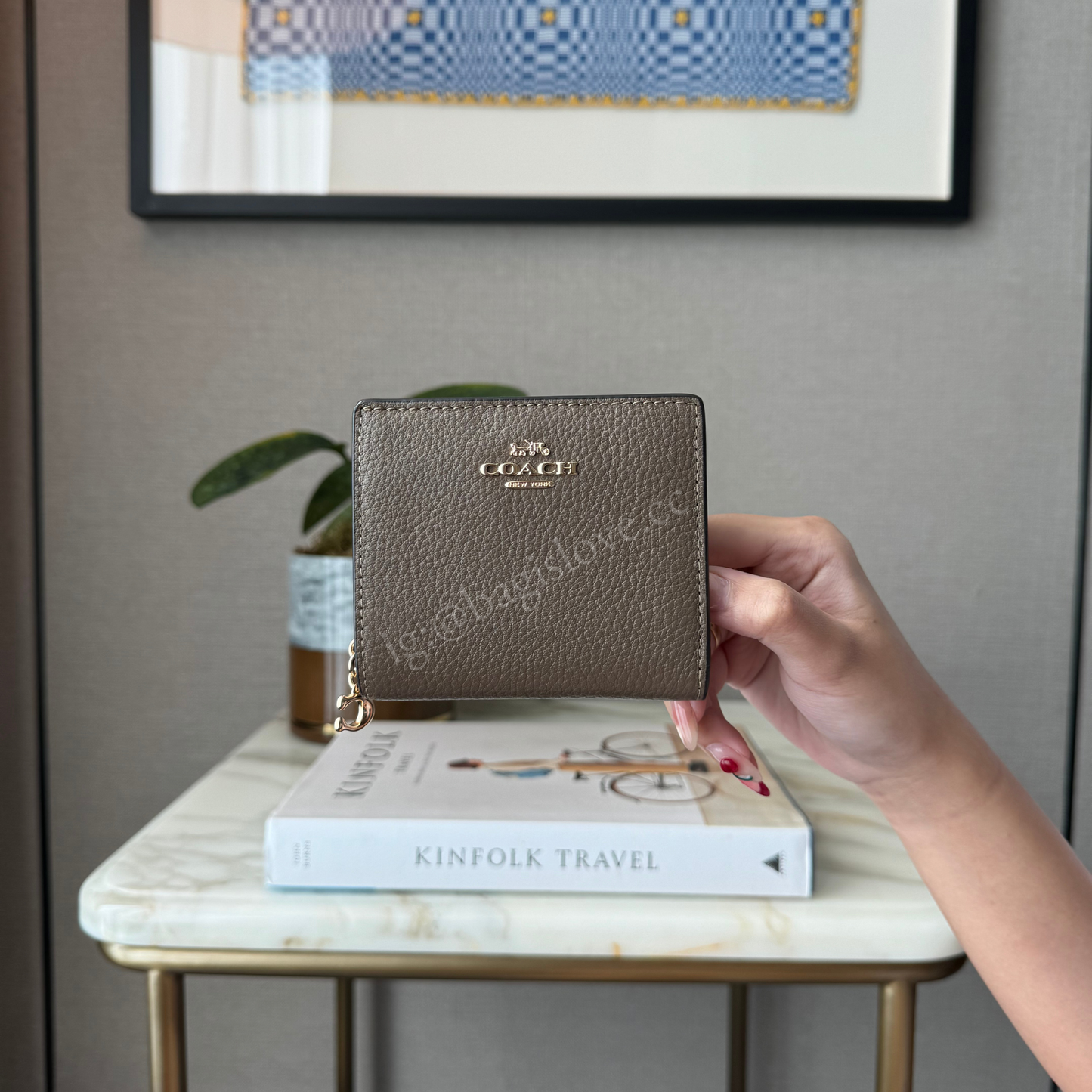 Snap Wallet in Dark Stone