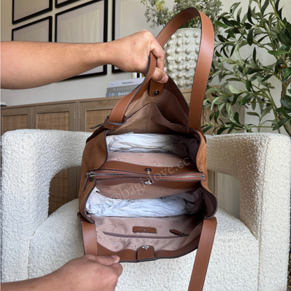 Knott Suede Large Carryall in Brown