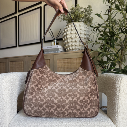 Ella Shoulder Bag In Signature Chenille (in- transit✨)