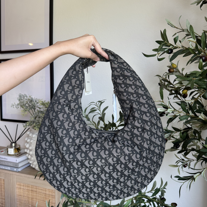 Allover Monogram Crescent Shoulder Bag