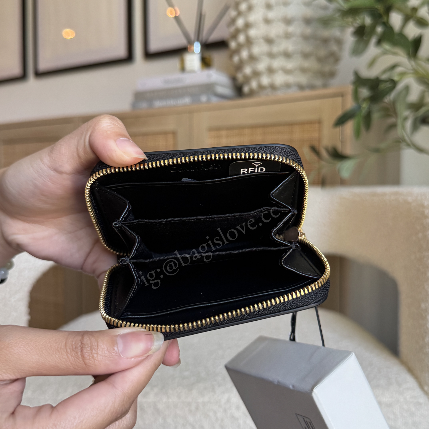 Calvin Klein Monogram Zip Wallet