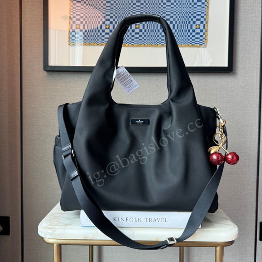 Carter Nylon Large Baby Bag in Black (in transit✨)