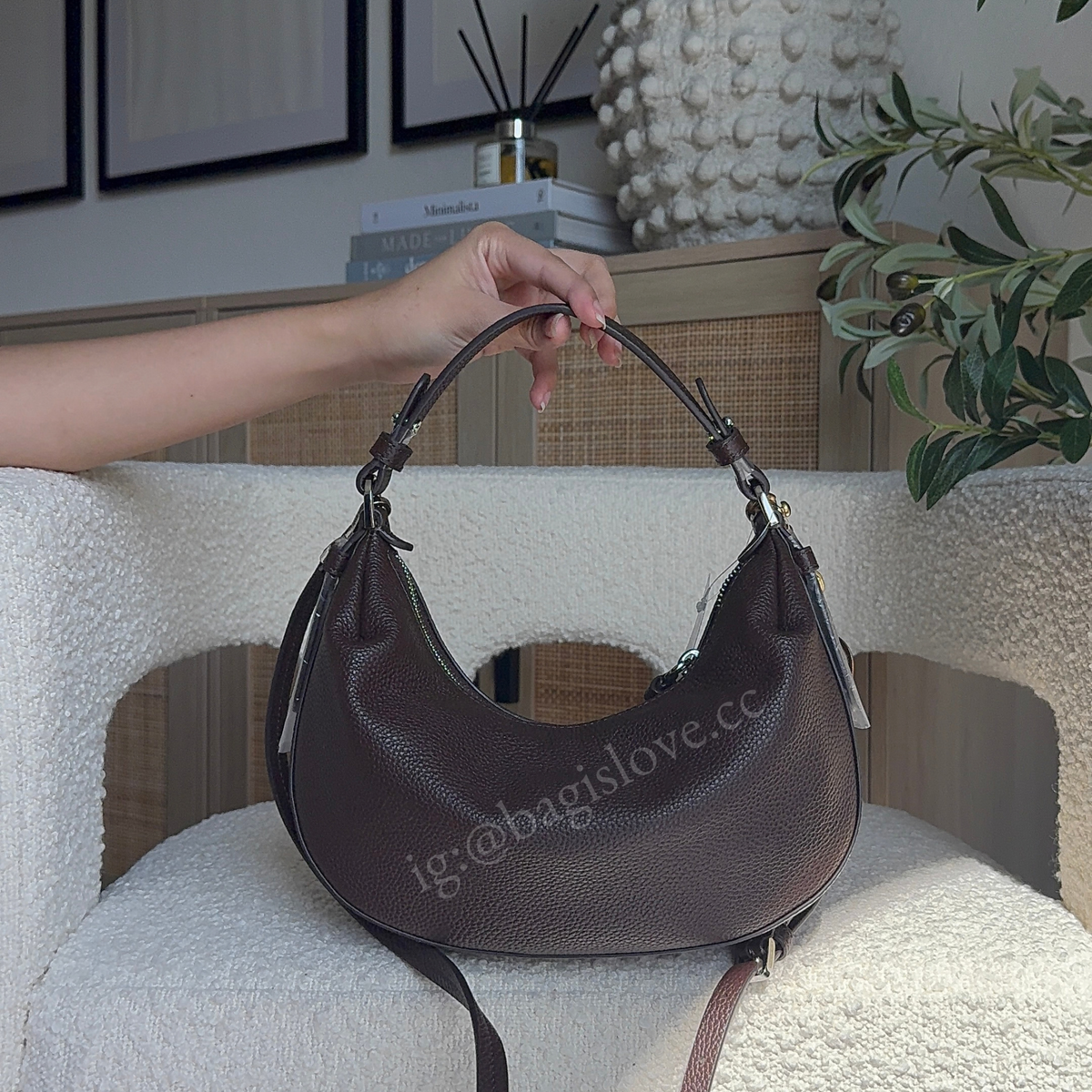 Selene Shoulder Bag in Espresso