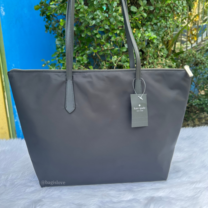 Kitt Nylon Large Tote in Black