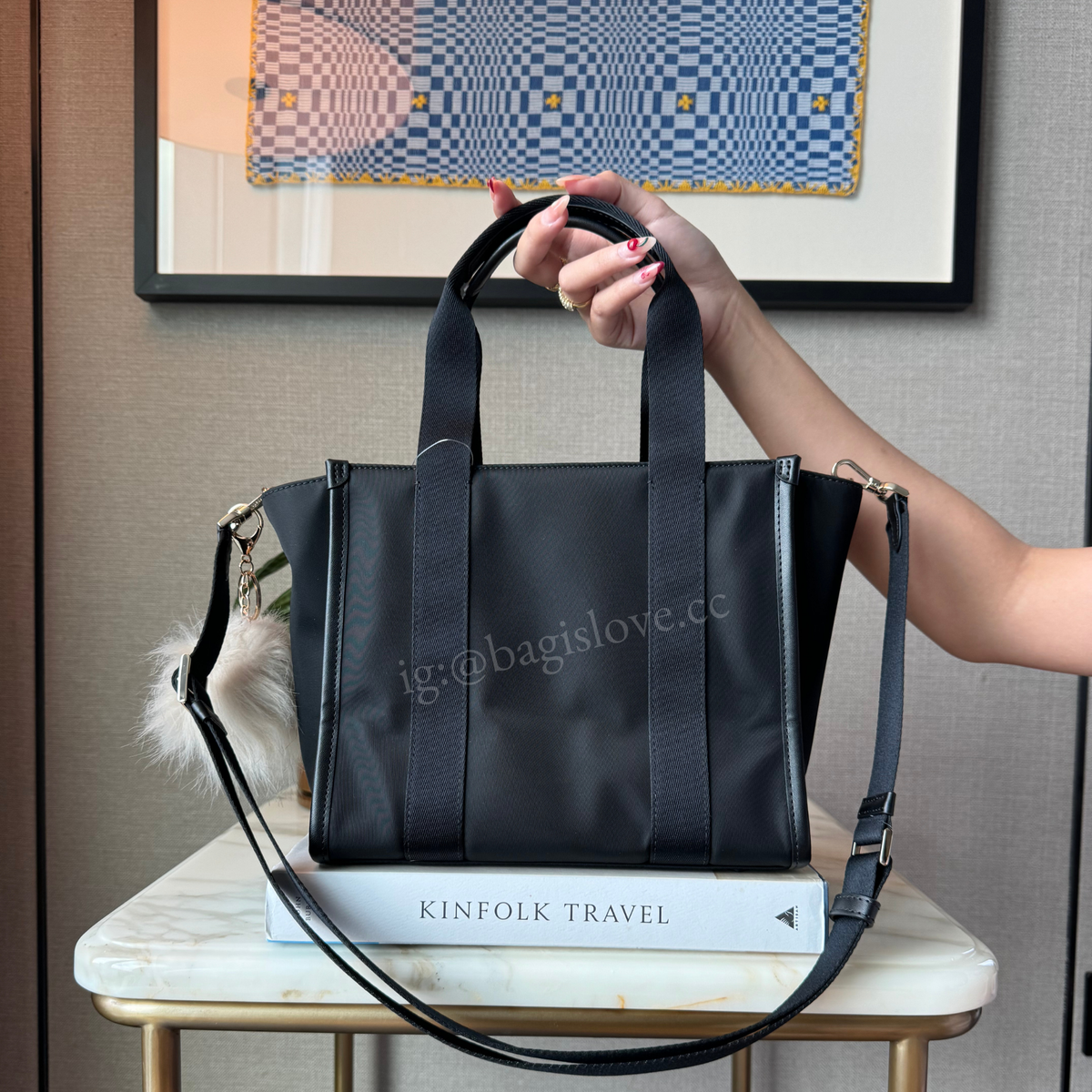 Kip Nylon Small Tote in Black (in-transit✨)