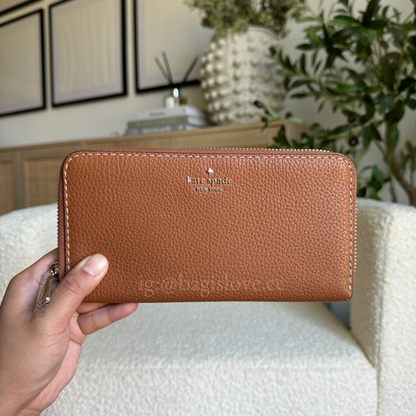 Lena Large Continental Wallet in Brown (8-10 weeks arrival 📦🌊)