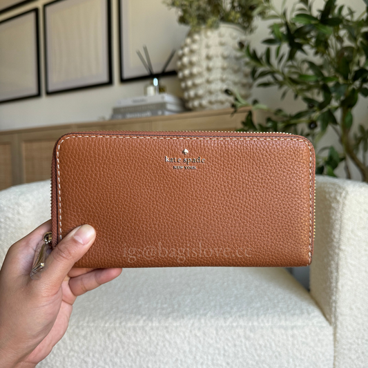 Lena Large Continental Wallet in Brown (8-10 weeks arrival 📦🌊)