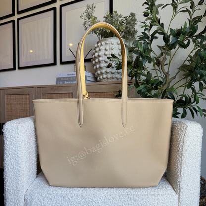 Anna Reversible Tote Bag in Tan and Yellow (on hand✨)