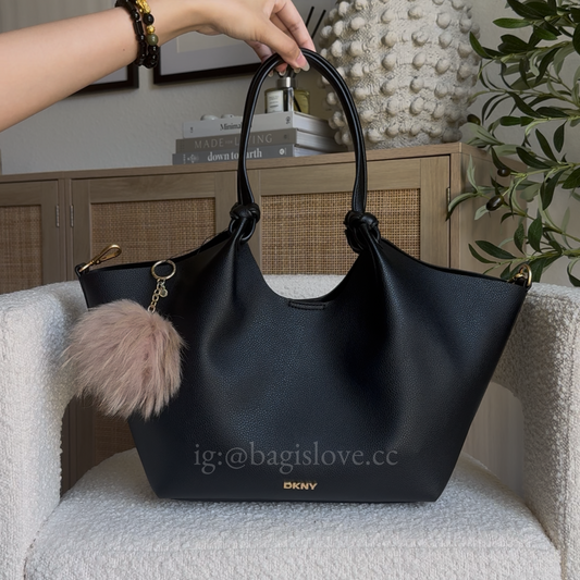 Paula Medium Commuter Tote in Black (8-10 weeks arrival 📦🌊)