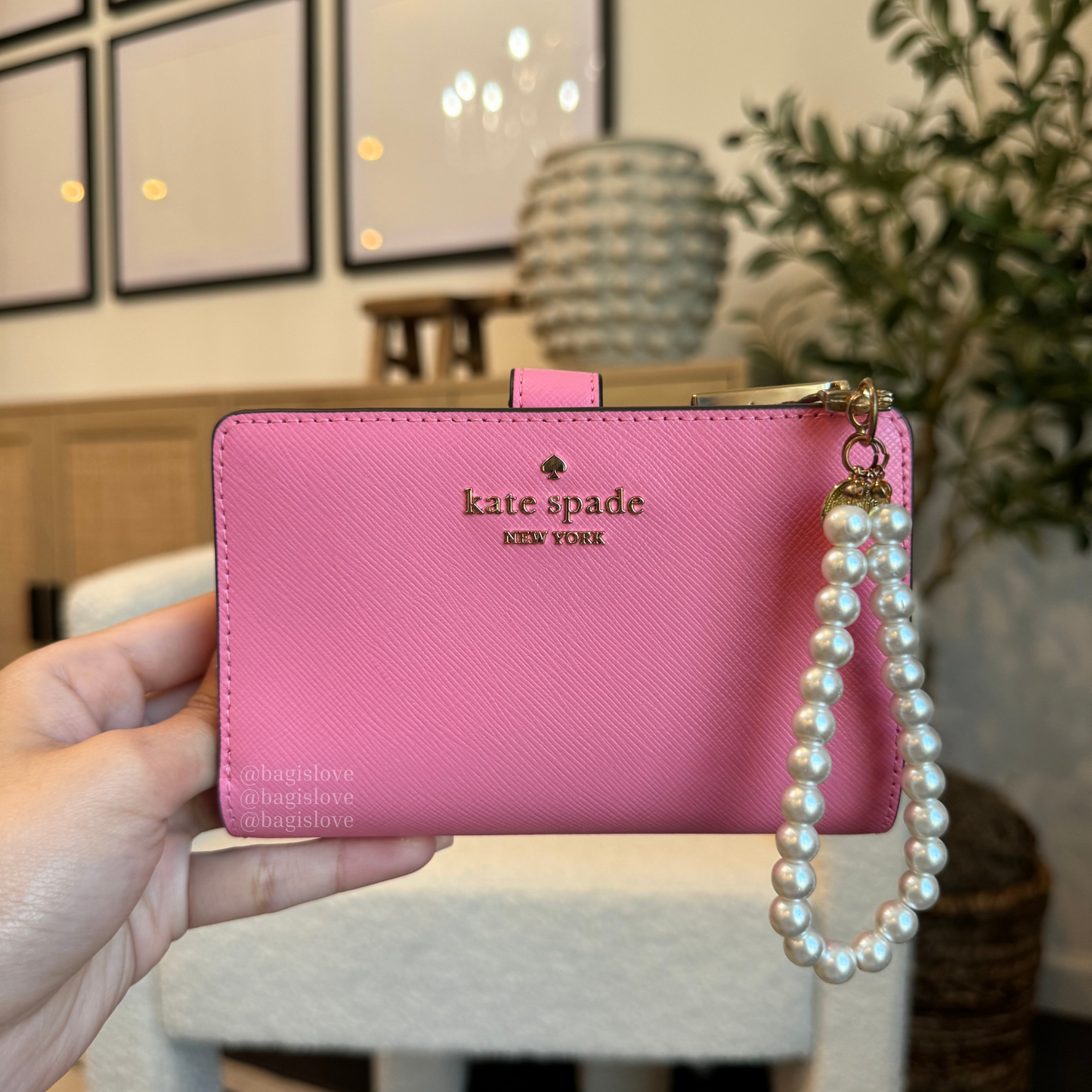 Madison Medium Compact Bifold Wallet in Blossom Pink