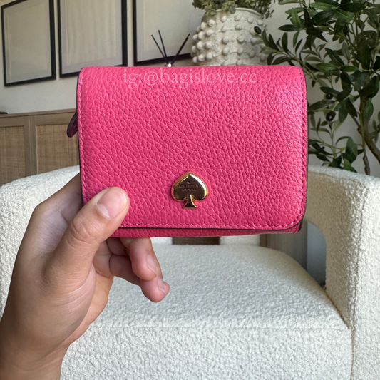 Kayla Small L-Zip Wallet in Pink (8-10 weeks arrival 📦🌊)