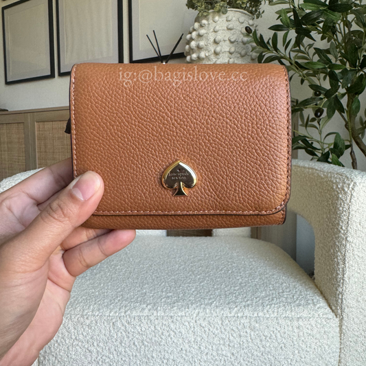 Kayla Small L-Zip Wallet in Brown (8-10 weeks arrival 📦🌊)