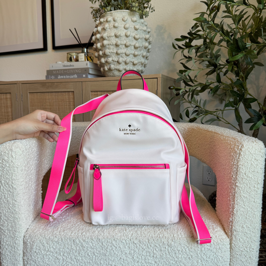 Chelsea Nylon Medium Backpack in Blush Cloud Multi