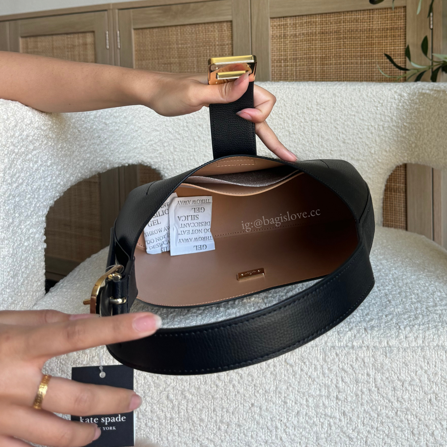 Phoebe Large Shoulder Bag in Black (8 weeks eta🌊📦)