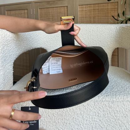 Phoebe Large Shoulder Bag in Black (8 weeks eta🌊📦)