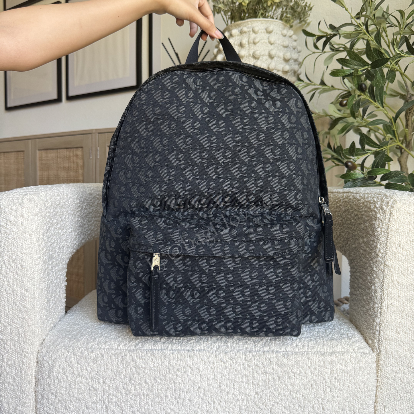 Allover Monogram Logo Backpack (in- transit✨)