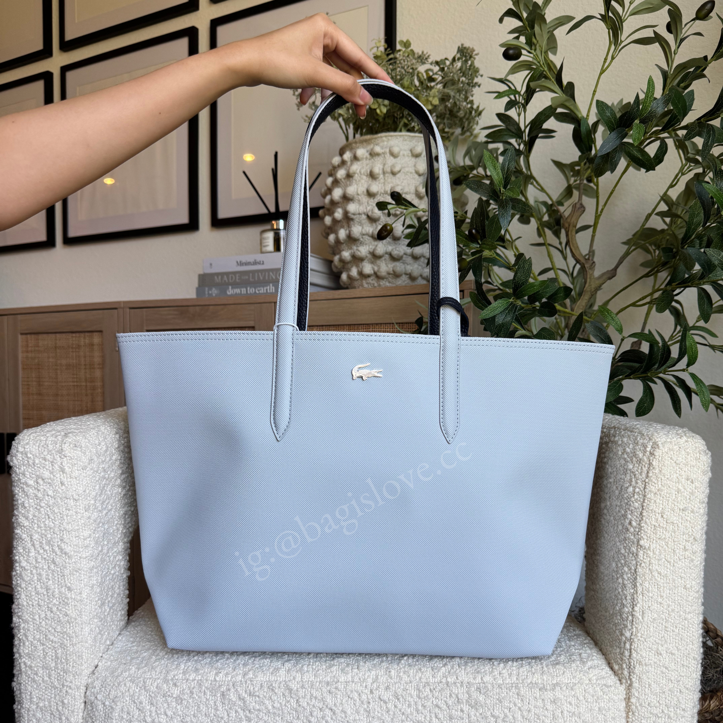 Anna Reversible Tote Bag in Light and Navy Blue (in transit)✨🌊